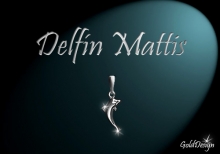Delfín Mattis - přívěsek rhodium